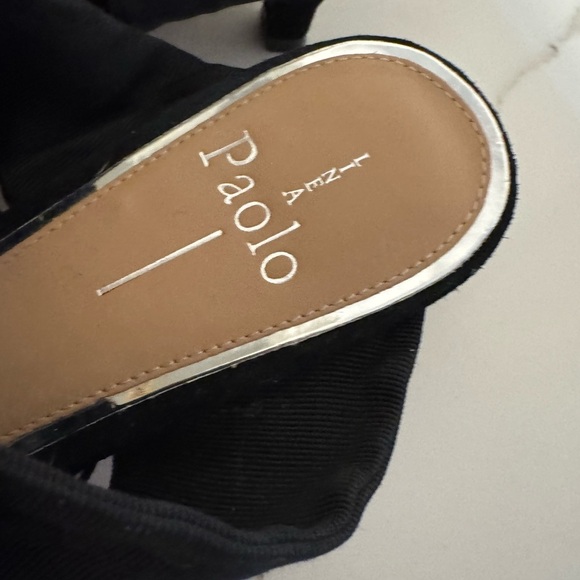 Paolo Monochrome Polka Dot Mules with Bow - Picture 5 of 6